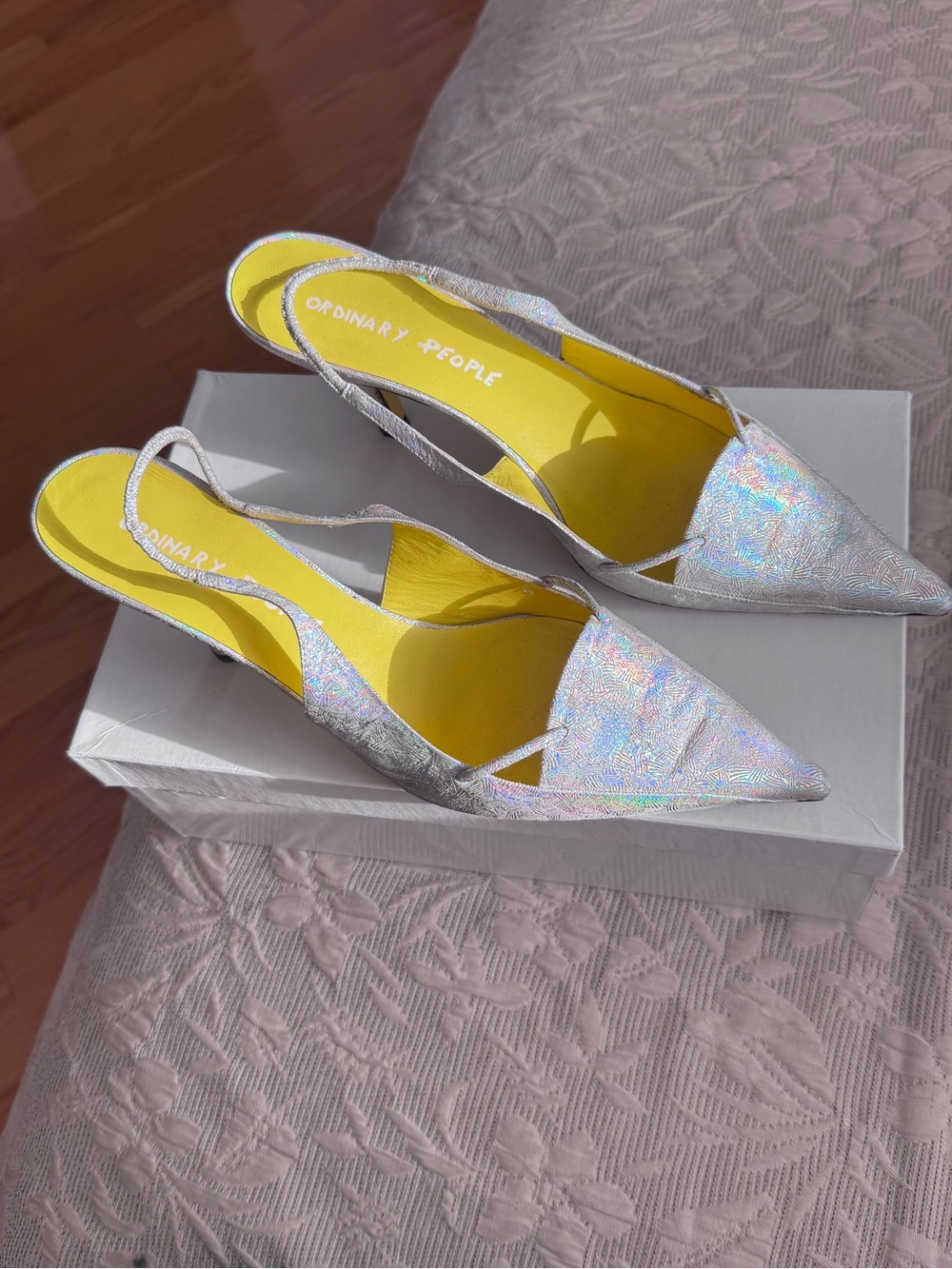 Vintage Ordinary People Holographic Pumps